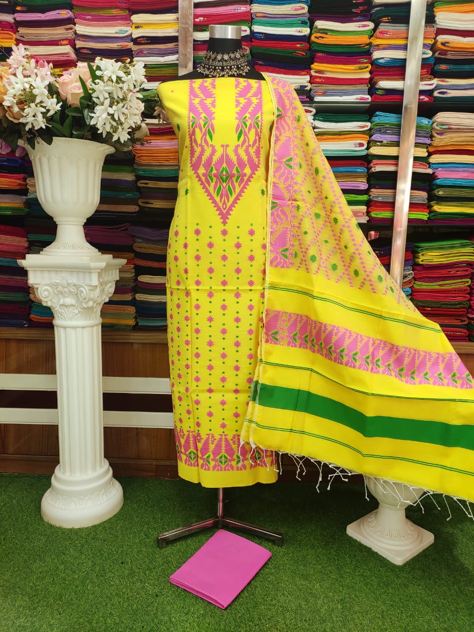 Maslice Silk Three Piece set Yellow