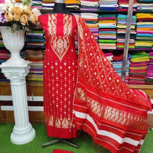 Maslice Silk Three Piece set Red