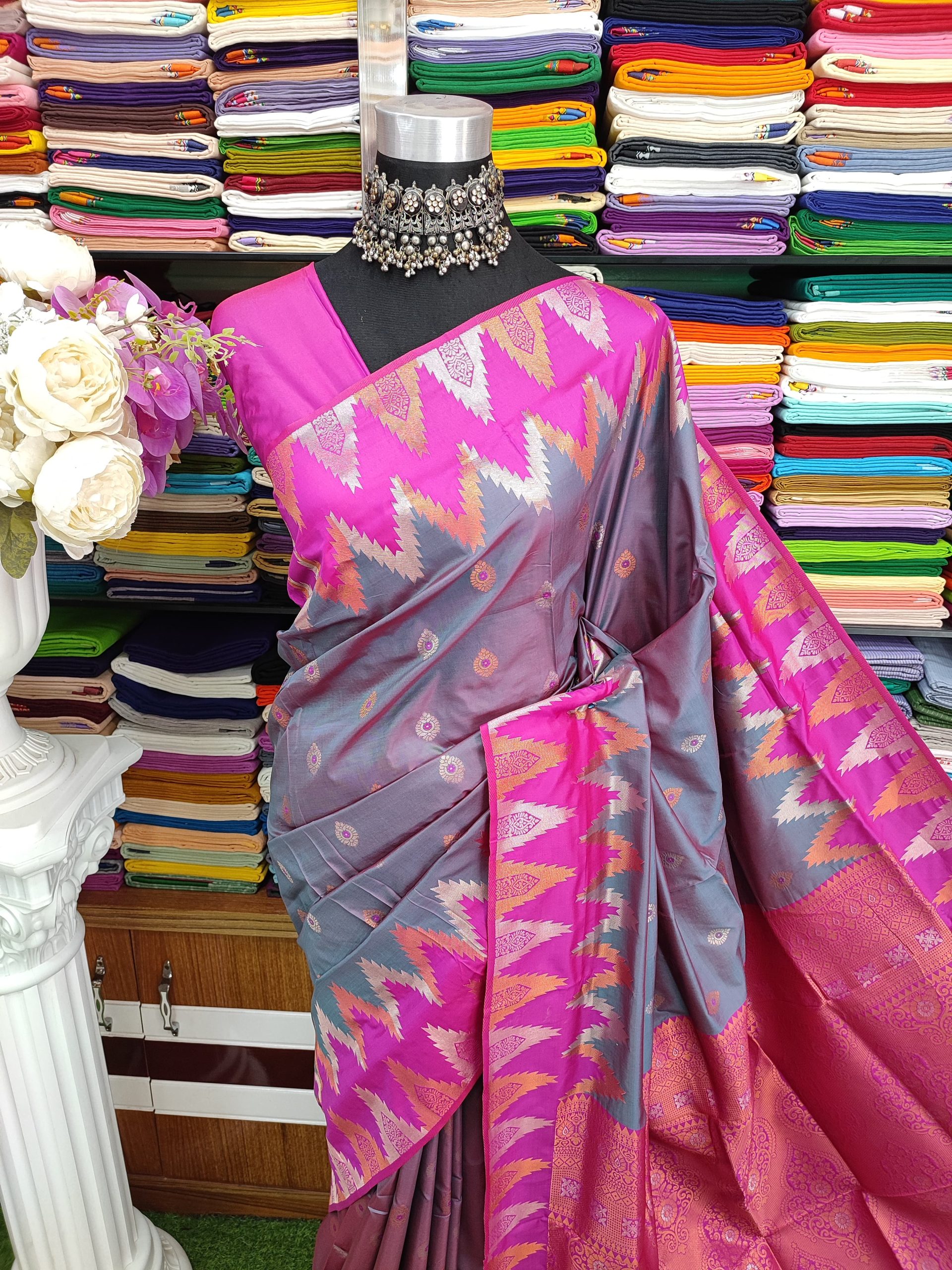 Kotki pure silk 14 hat Saree